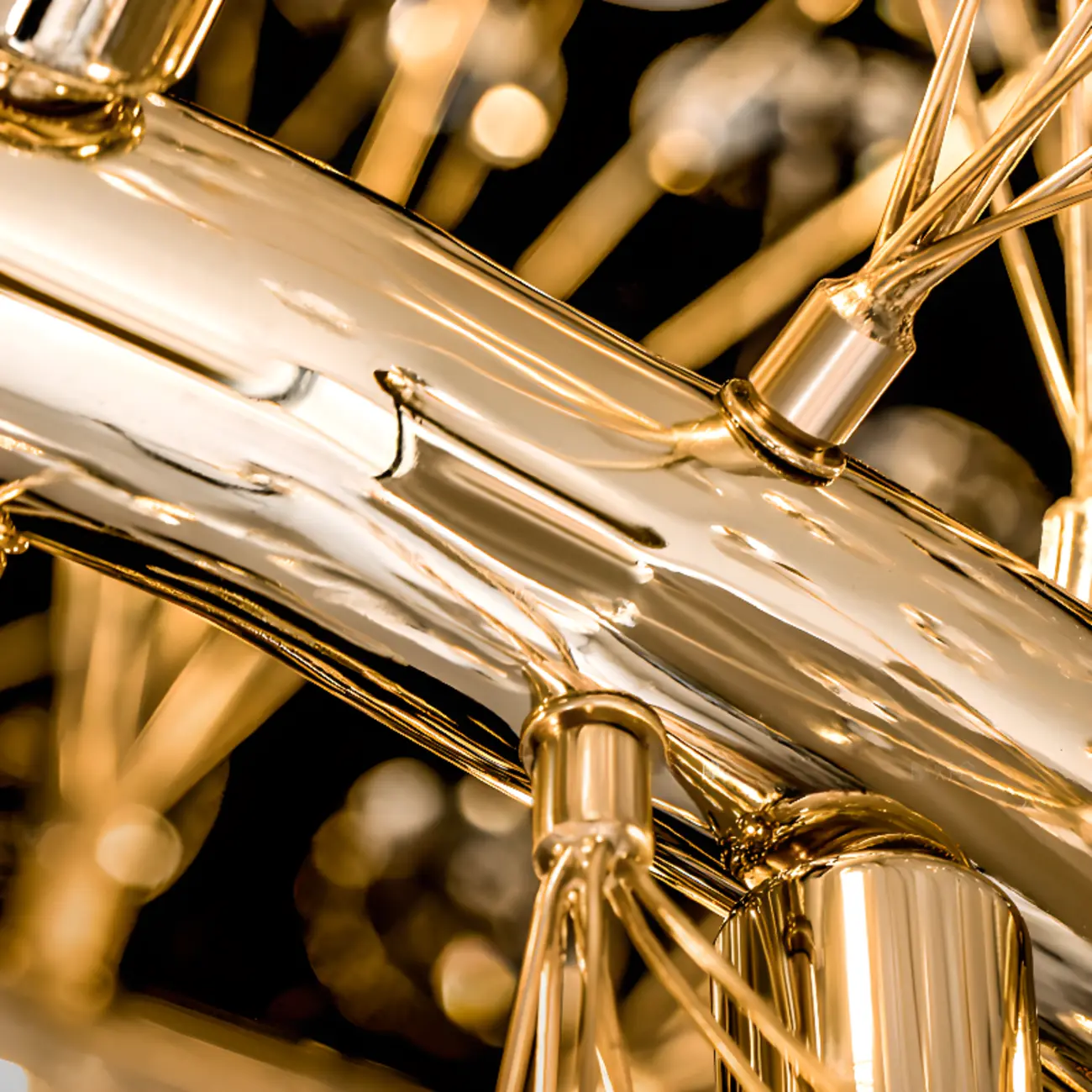 Luxury Crystal Round Chandelier with Geometric Design Image - 10 | homeyfad