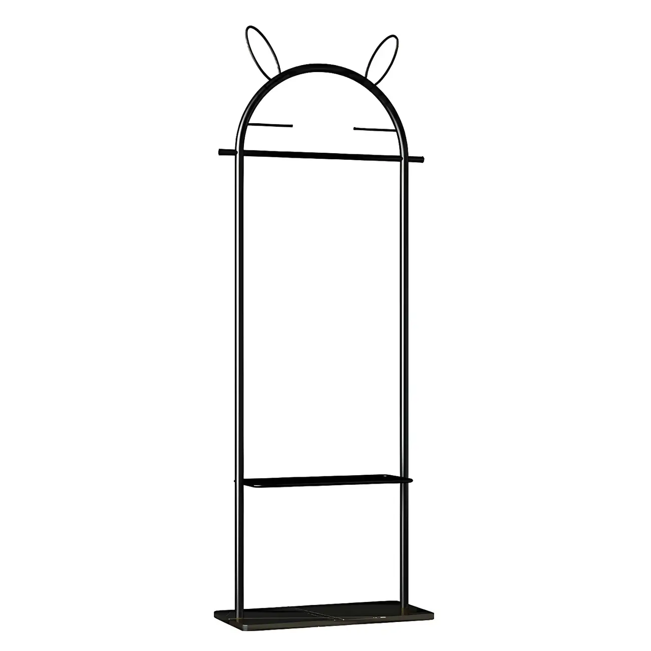 Modern Metal Coat Rack with Hooks & Shelf Image - 19 | homeyfad