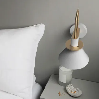 Modern 1-Light Cone Bath Vanity Light with Iron Shade Image - 20