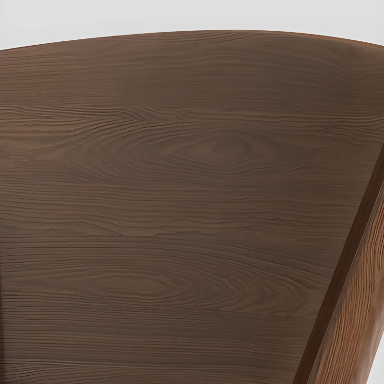 Simple Wooden Open Back Faux Leather Upholstered Dining Chair Image - 4 | homeyfad