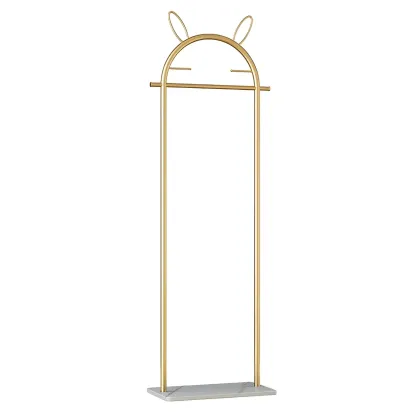 Modern Metal Coat Rack with Hooks & Shelf Image - 20