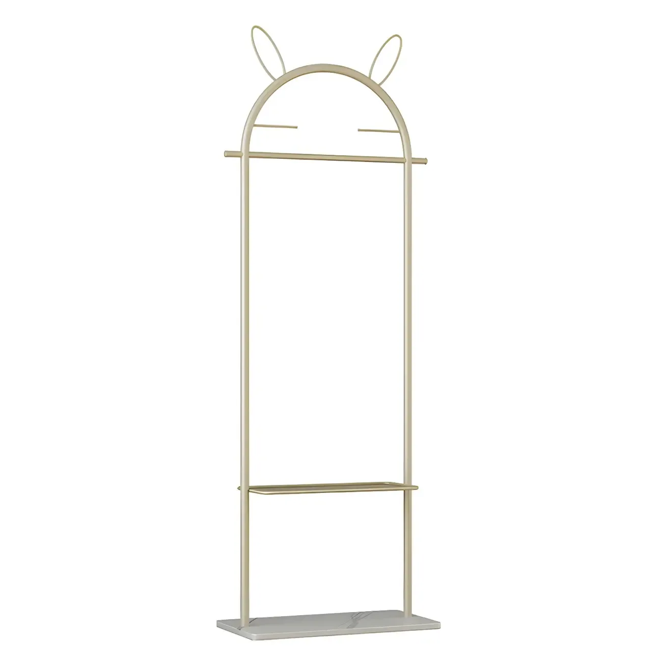 Modern Metal Coat Rack with Hooks & Shelf Image - 22