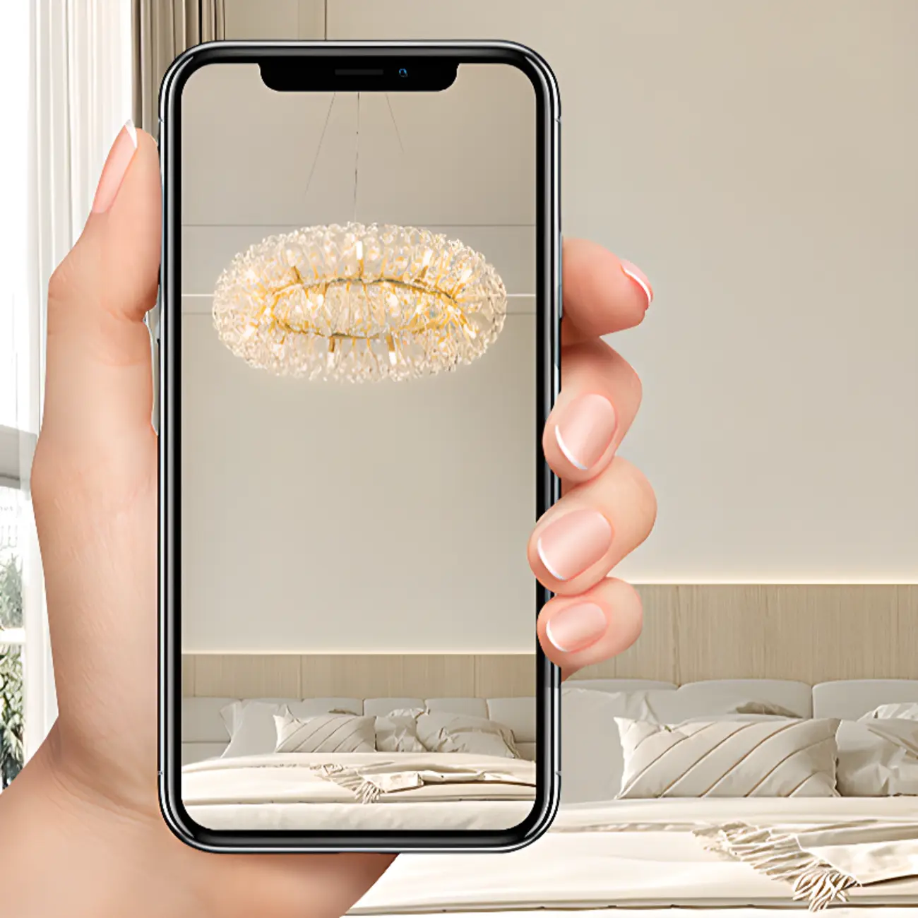 Luxury Crystal Round Chandelier with Geometric Design Image - 13 | homeyfad