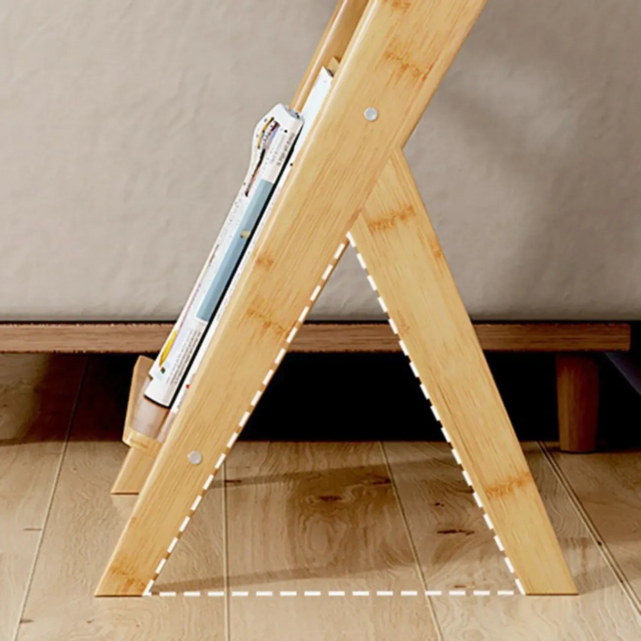 Glass Top Side Table with Magazine Rack for Living Room Image - 15