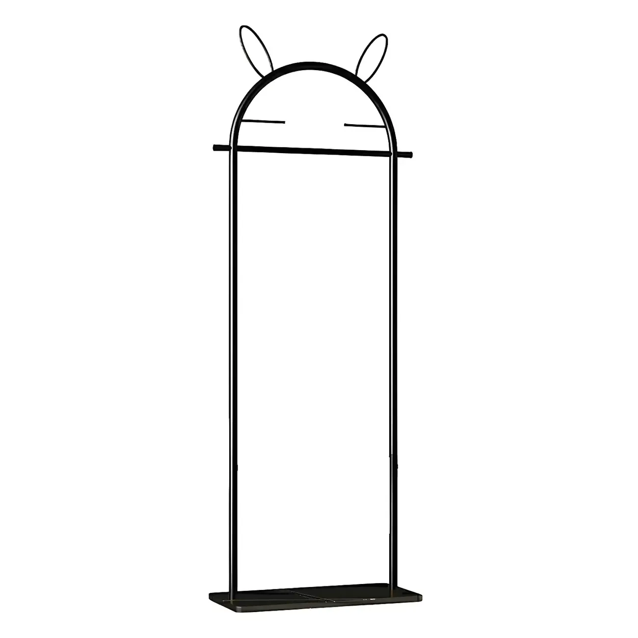 Modern Metal Coat Rack with Hooks & Shelf Image - 24
