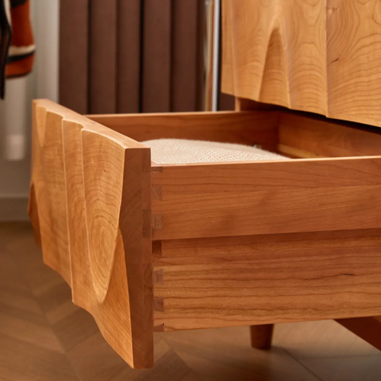 Modern Cherry Wood Lingerie Chest for Bedroom Image - 6 | homeyfad