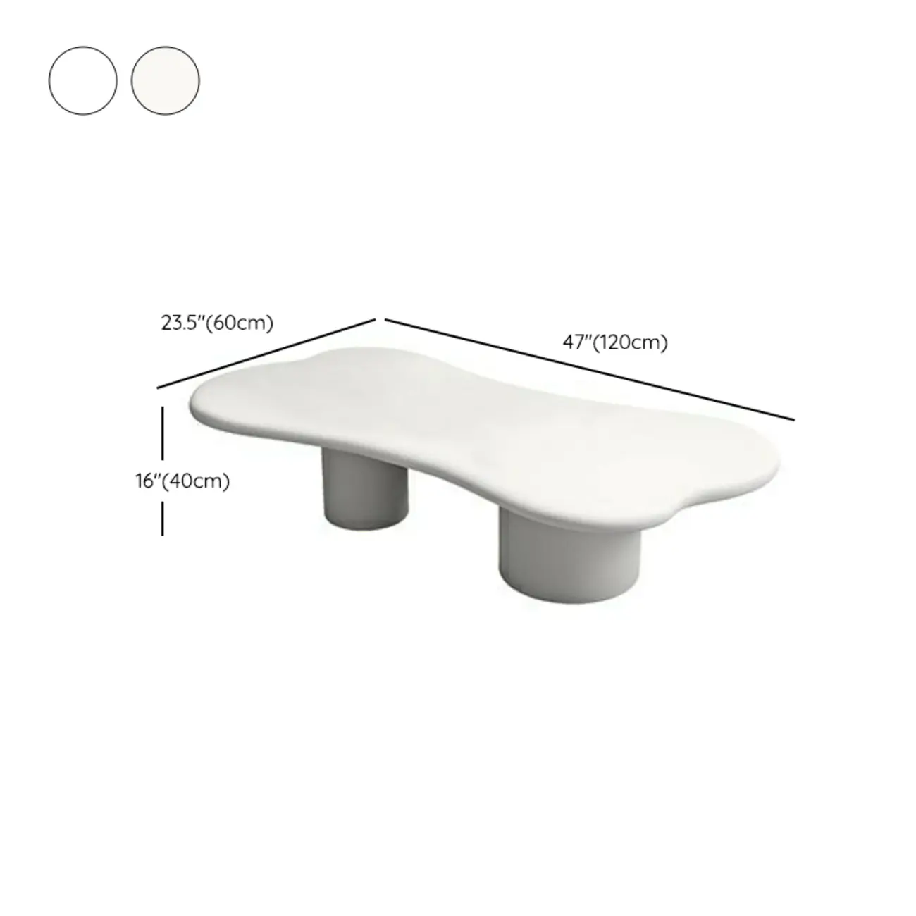 Modern Cream Oval Coffee Table with Minimalist Style Image - 13 | homeyfad