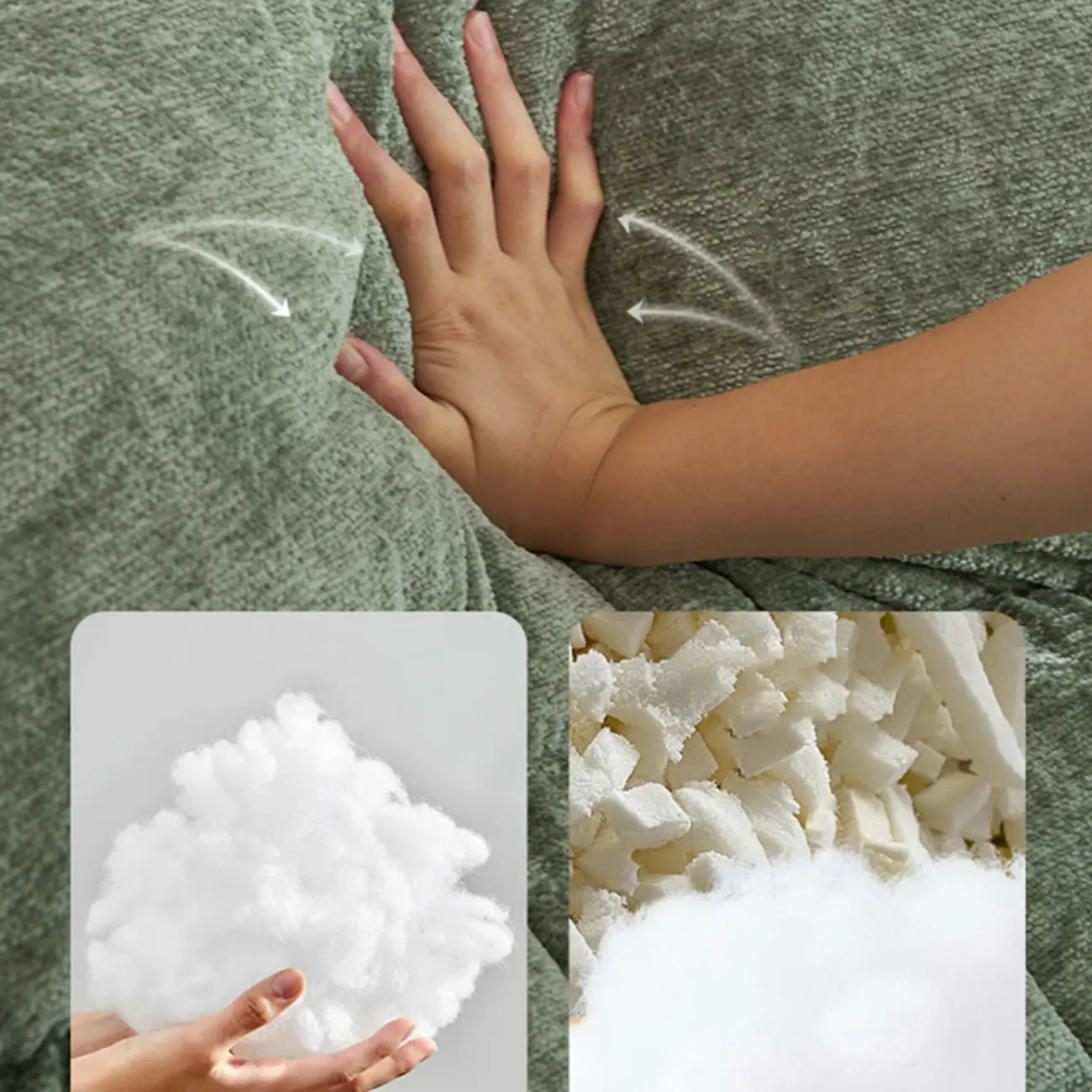 Modern Velvet Ergonomic Upholstered Rocking Chair for Nursery Image - 12 | homeyfad