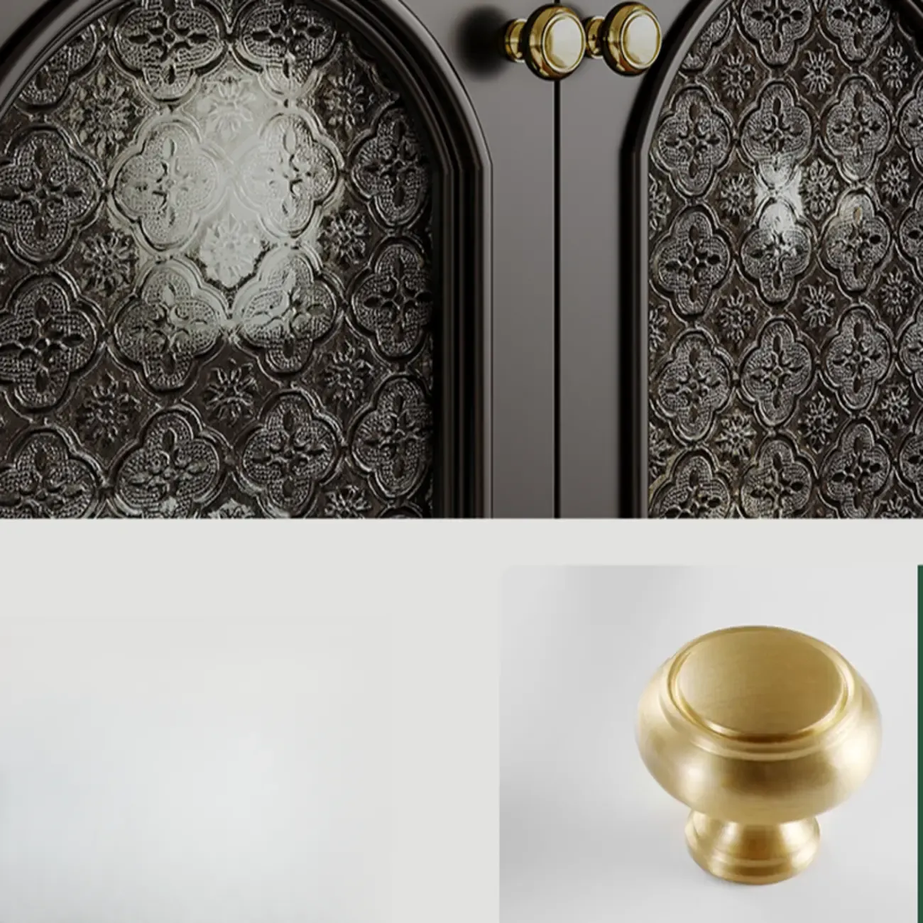 Wooden Display Cabinet with Stemware Shelf for Kitchen Image - 9