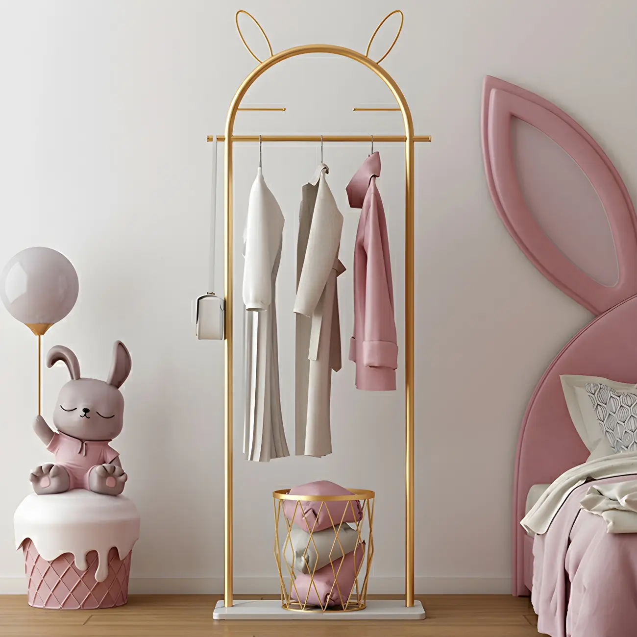 Modern Metal Coat Rack with Hooks & Shelf Image - 29 | homeyfad