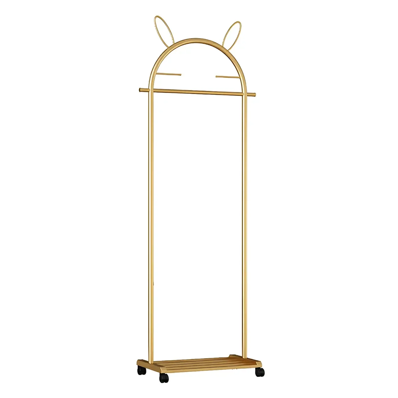 Modern Metal Coat Rack with Hooks & Shelf Image - 30