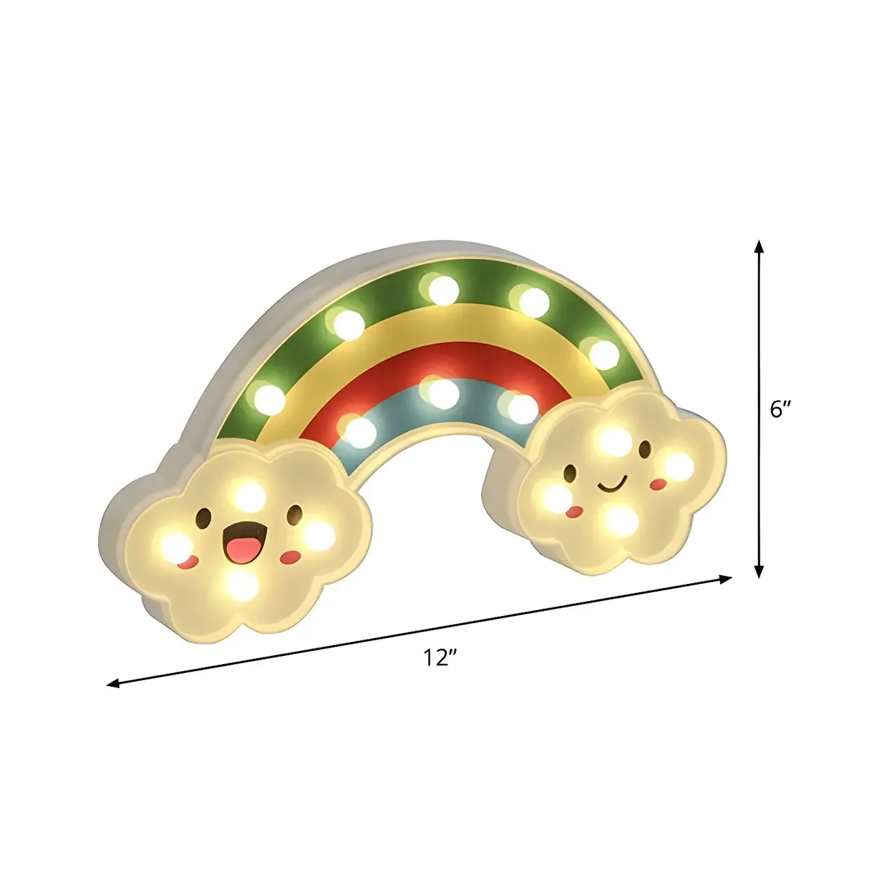 Lovely LED Rainbow Night Light Kids Room for Wall Decor Image - 5