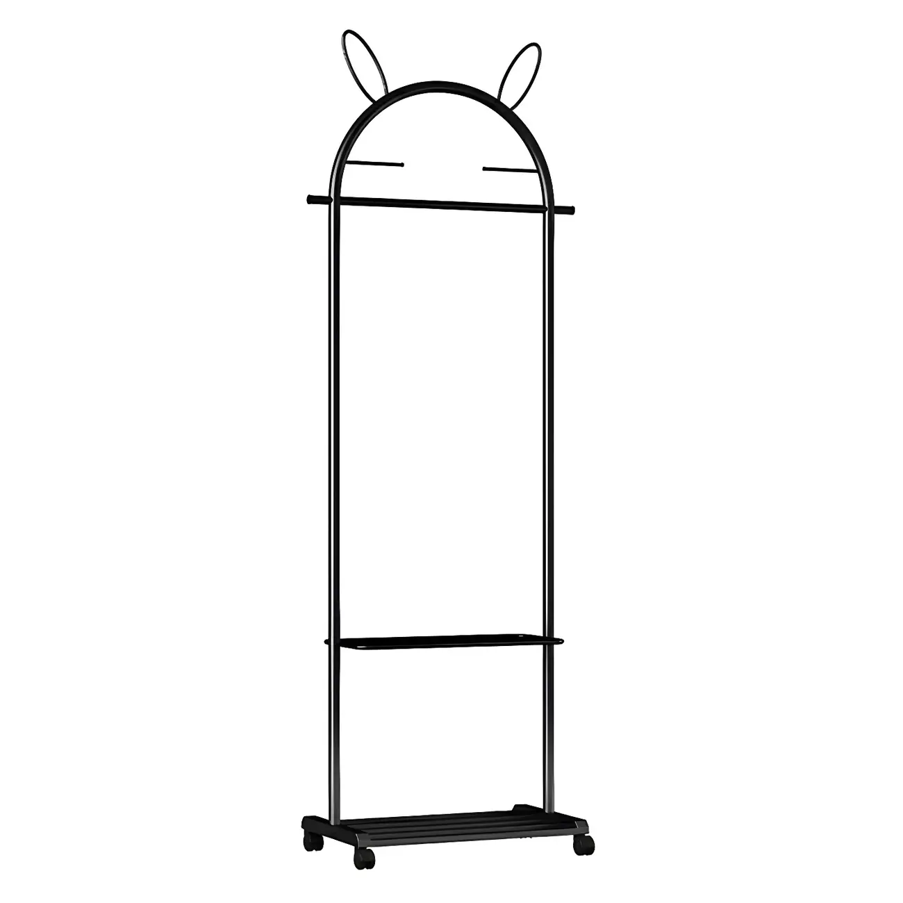 Modern Metal Coat Rack with Hooks & Shelf Image - 31 | homeyfad