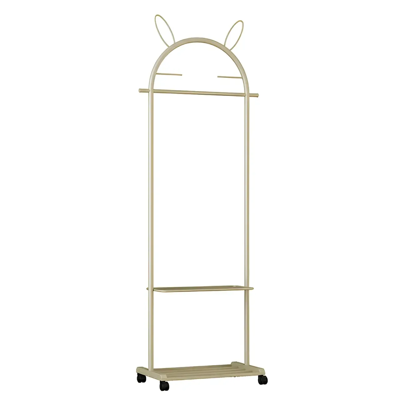 Modern Metal Coat Rack with Hooks & Shelf Image - 32