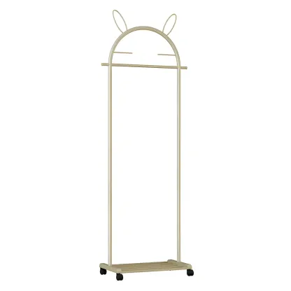 Modern Metal Coat Rack with Hooks & Shelf Image - 35