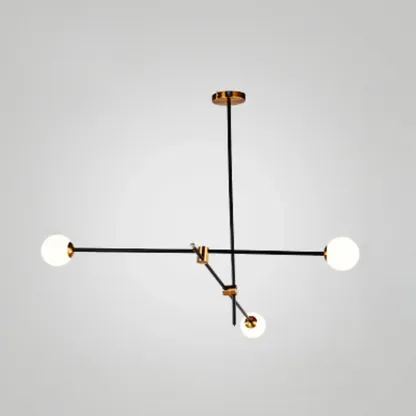6-Light Modern Industrial Globe Chandelier with Sputnik Design Image - 4