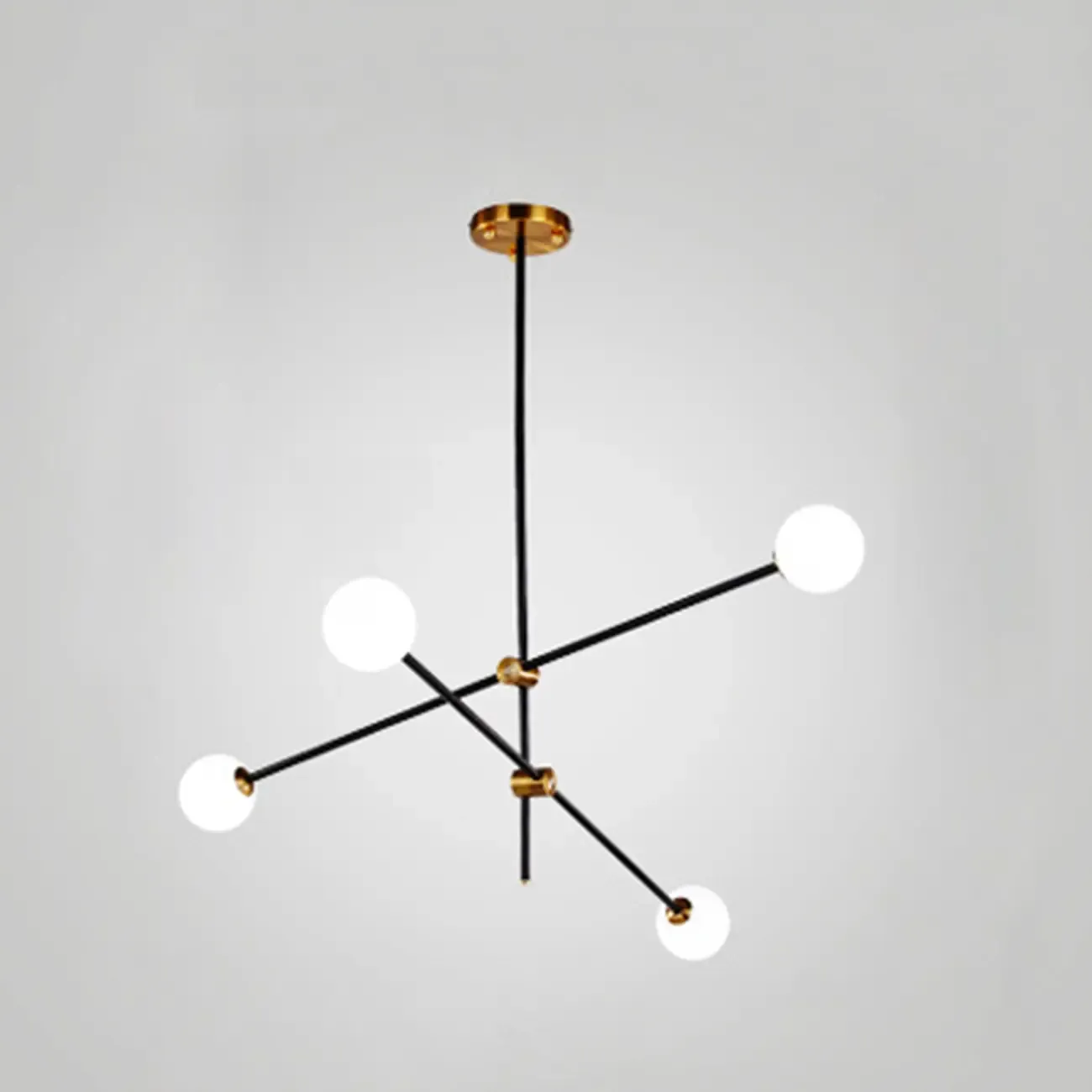 6-Light Modern Industrial Globe Chandelier with Sputnik Design Image - 6