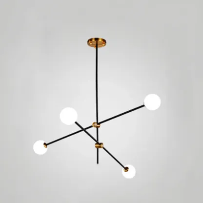 6-Light Modern Industrial Globe Chandelier with Sputnik Design Image - 6