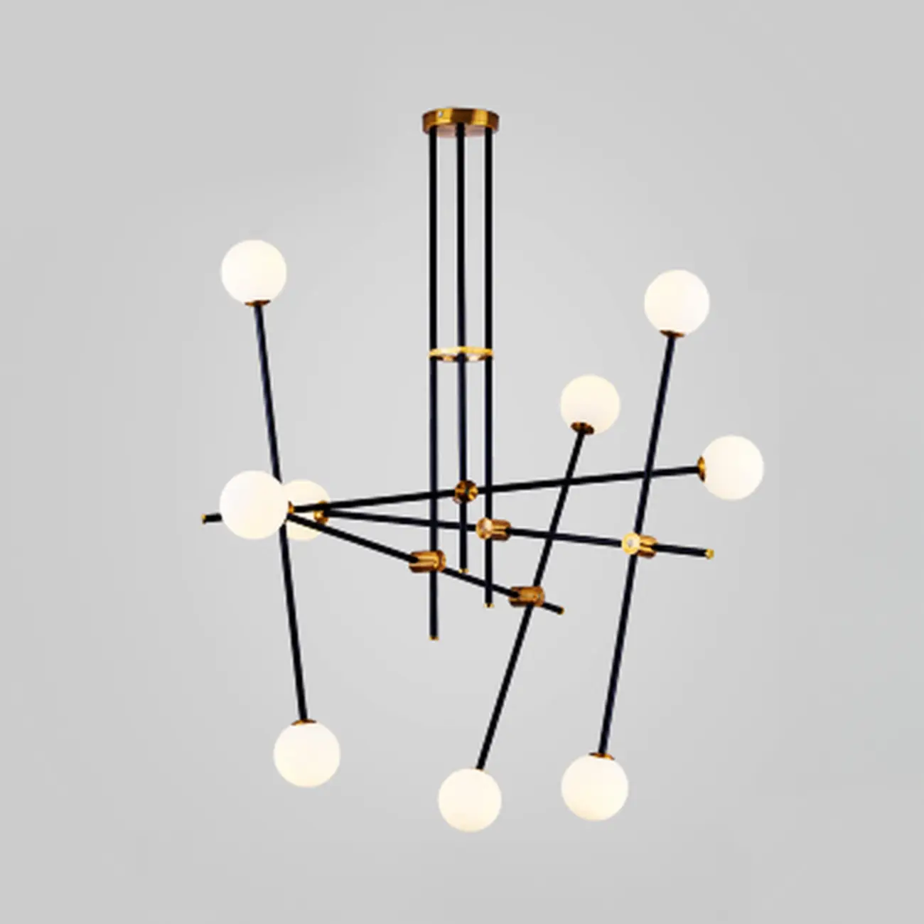 6-Light Modern Industrial Globe Chandelier with Sputnik Design Image - 9 | homeyfad