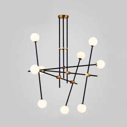 6-Light Modern Industrial Globe Chandelier with Sputnik Design Image - 9