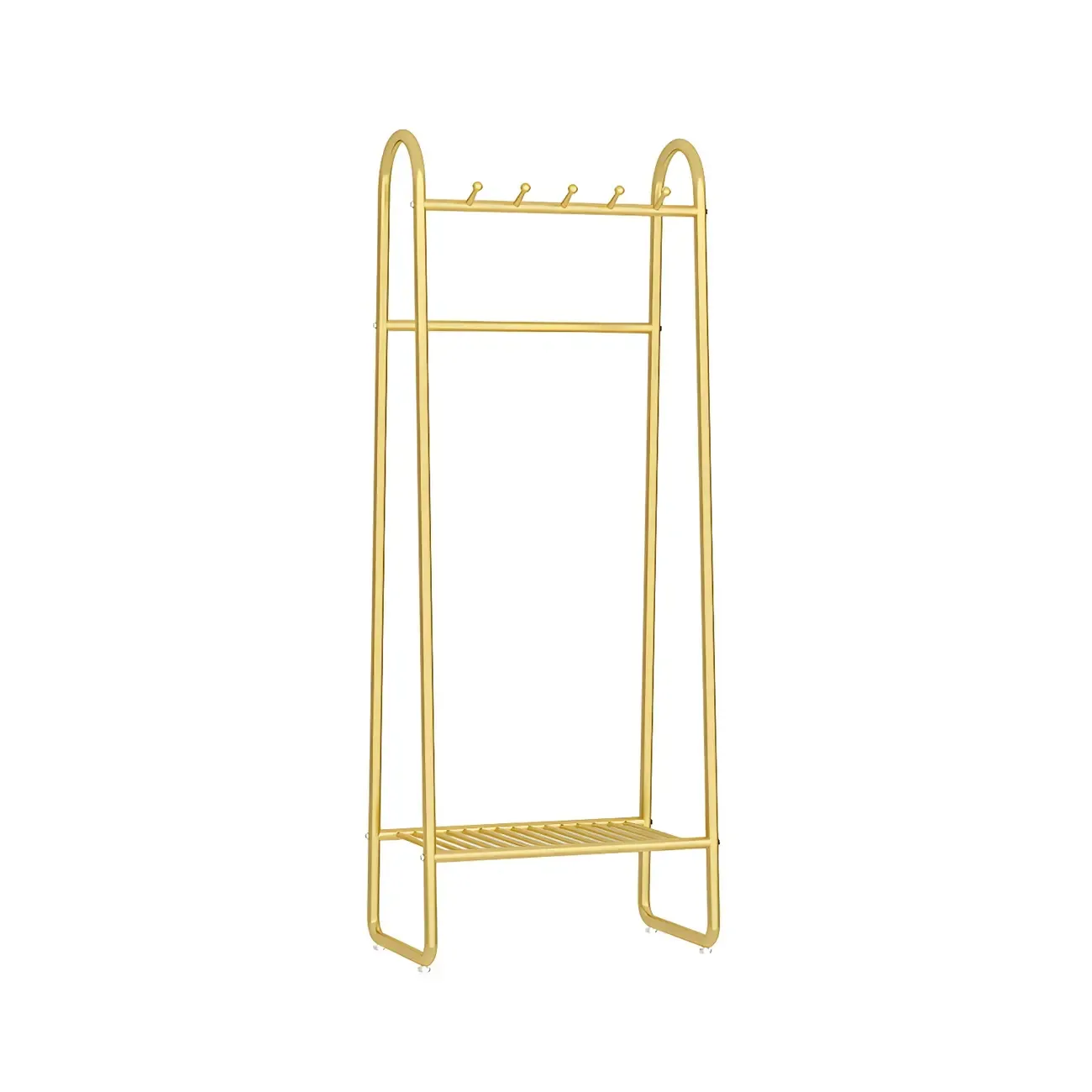 Industrial Metal Hall Tree with Shelf and Hooks Image - 5