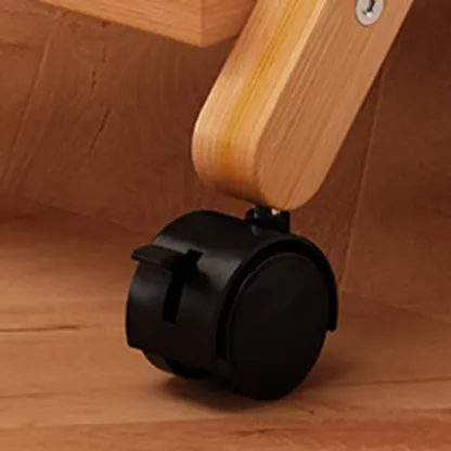 2-Tier Rectangle Plastic Folding Side Table with Wheels Image - 9