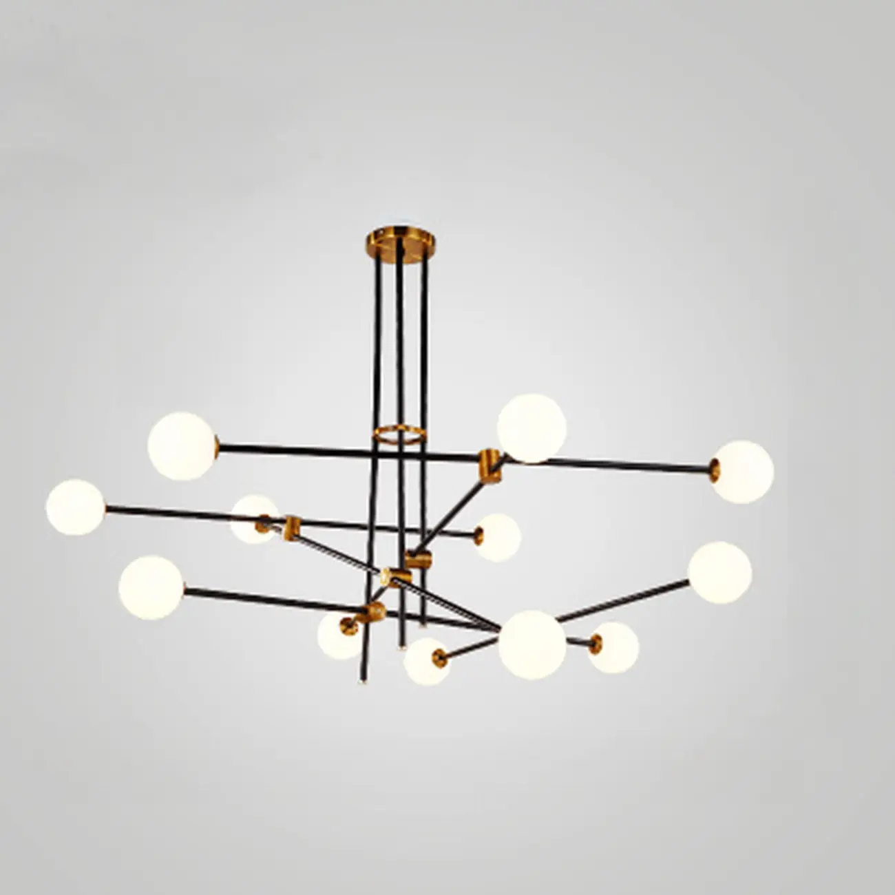 6-Light Modern Industrial Globe Chandelier with Sputnik Design Image - 11 | homeyfad