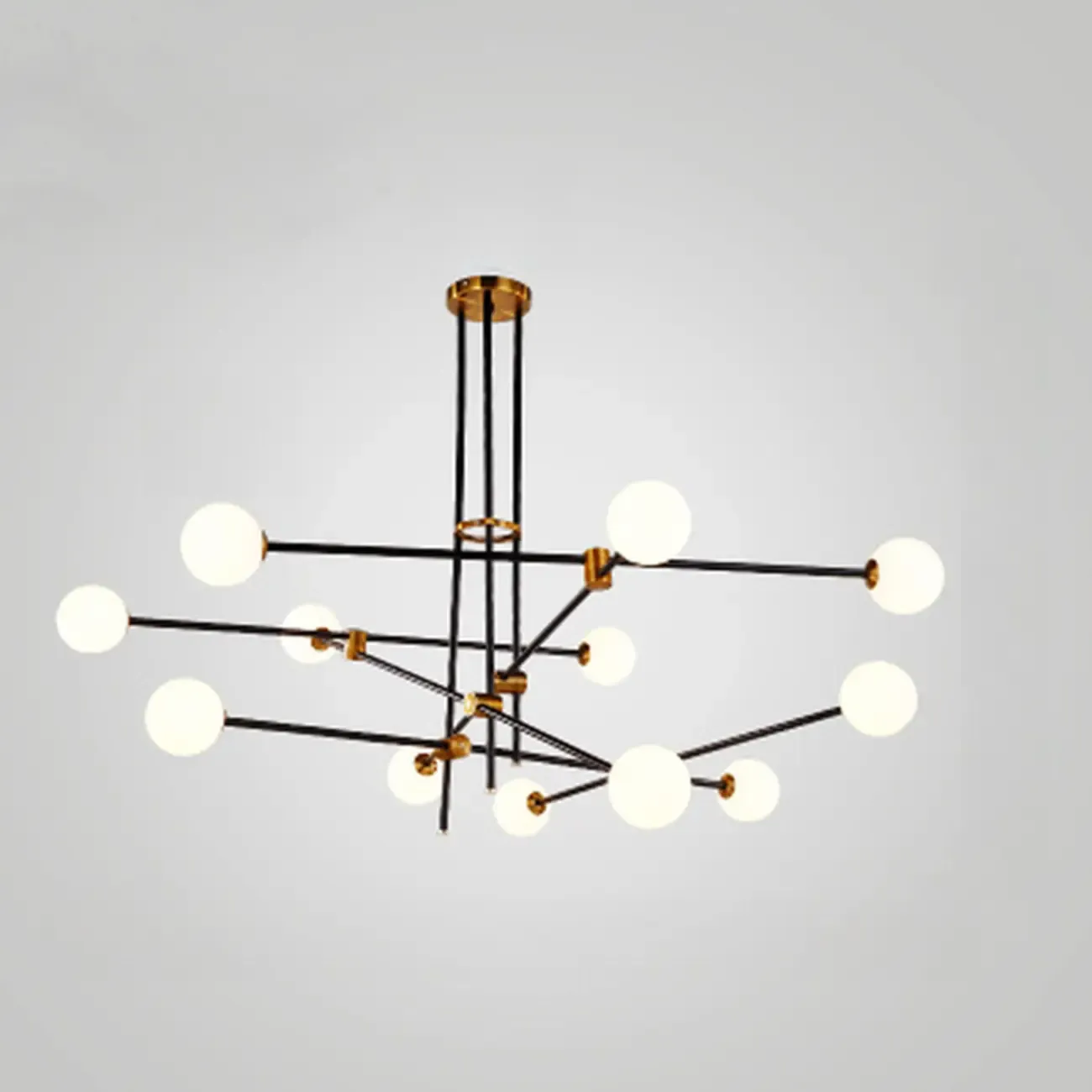 6-Light Modern Industrial Globe Chandelier with Sputnik Design Image - 11