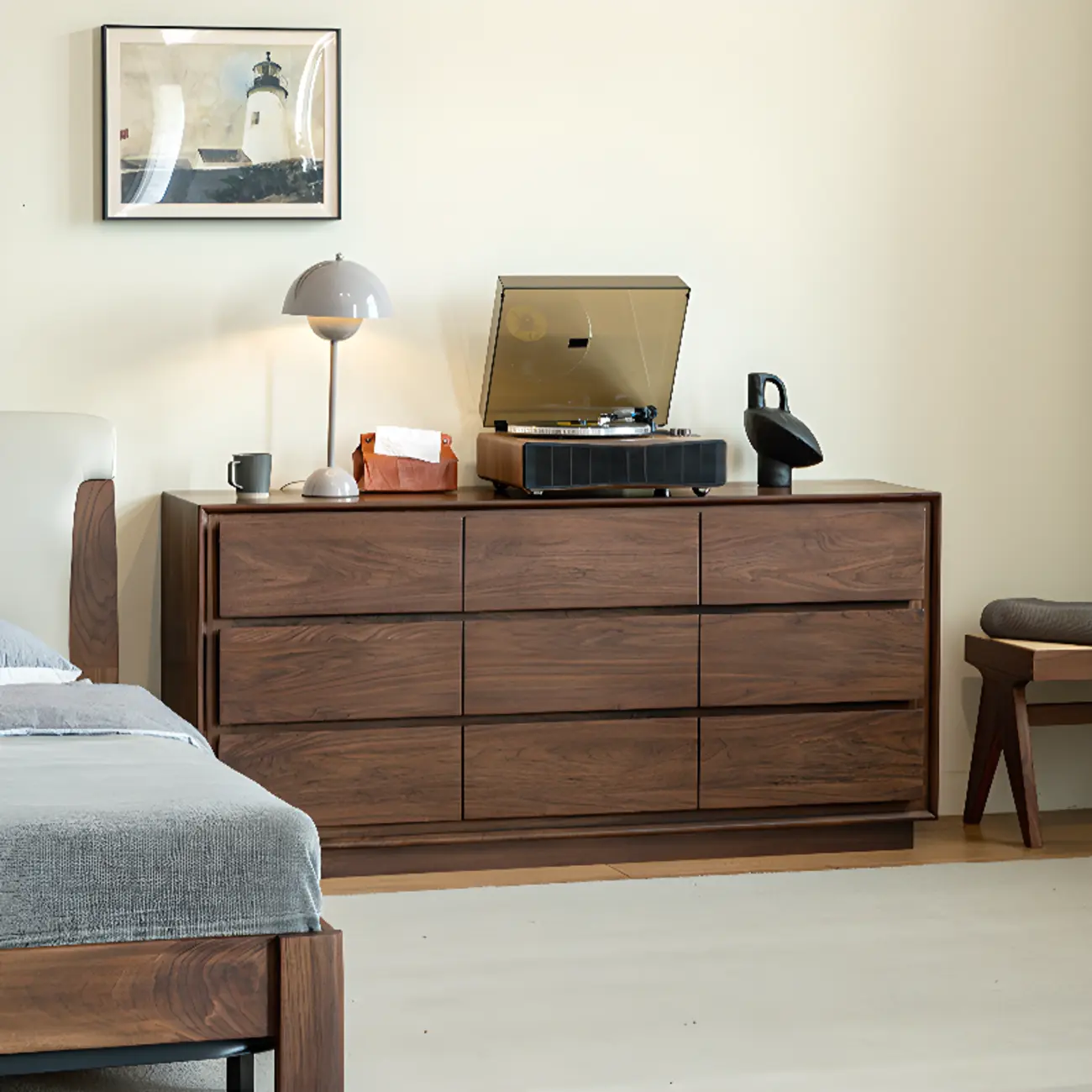 Dressers & Chests Modern Brown Wood WIth 9-Drawers Image - 4 | homeyfad