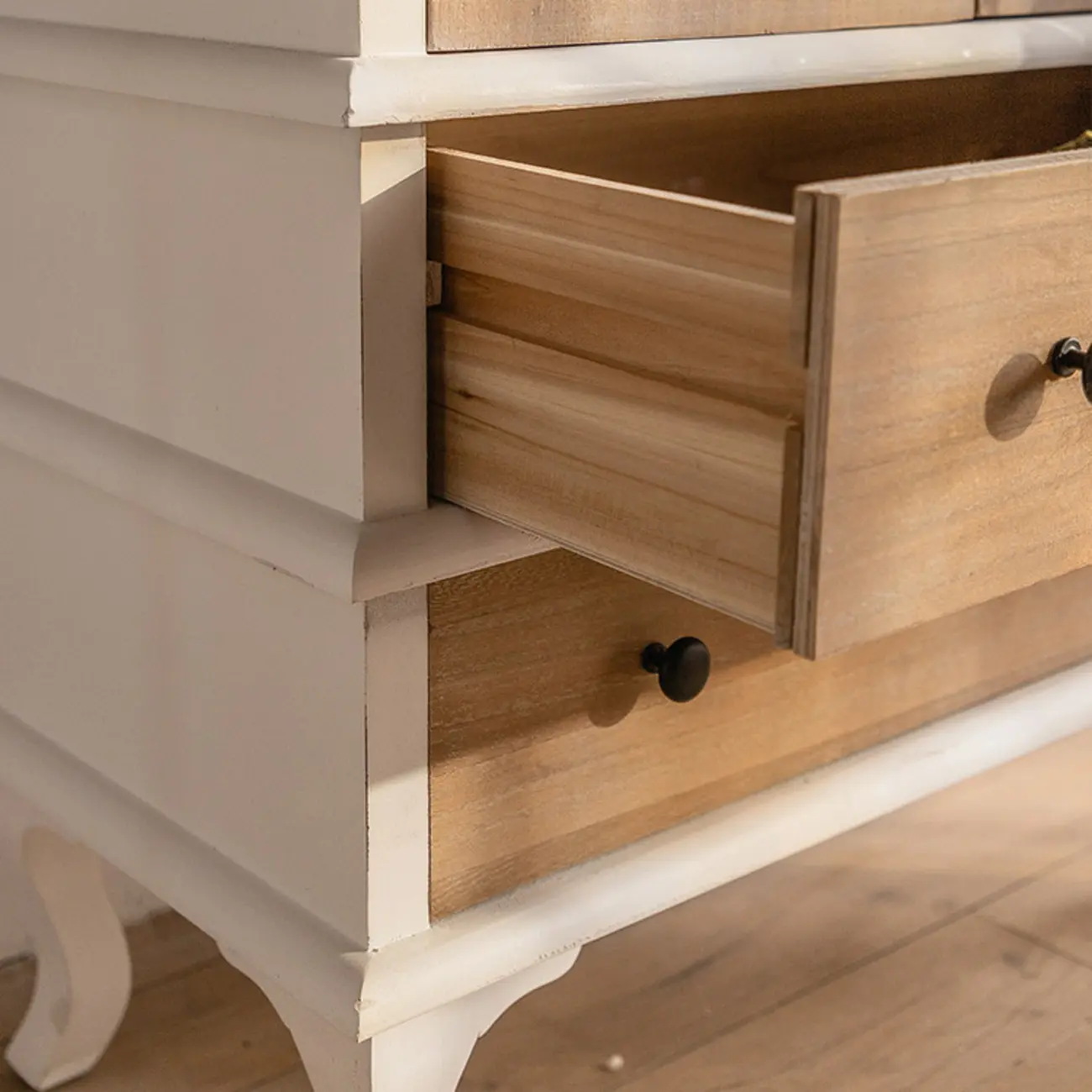 Vintage Wood and Metal Curved Display Cabinet for Living Room Image - 11 | homeyfad