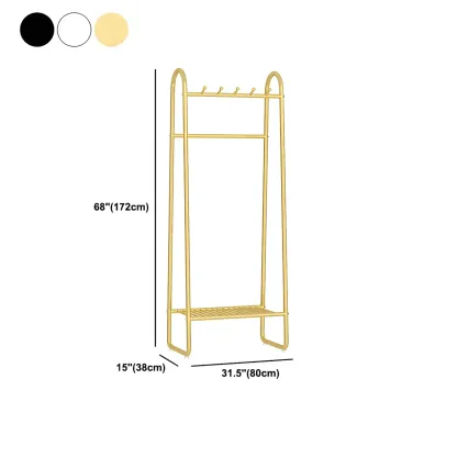 Industrial Metal Hall Tree with Shelf and Hooks Image - 11