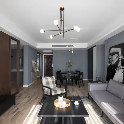 6-Light Modern Industrial Globe Chandelier with Sputnik Design Image - 17