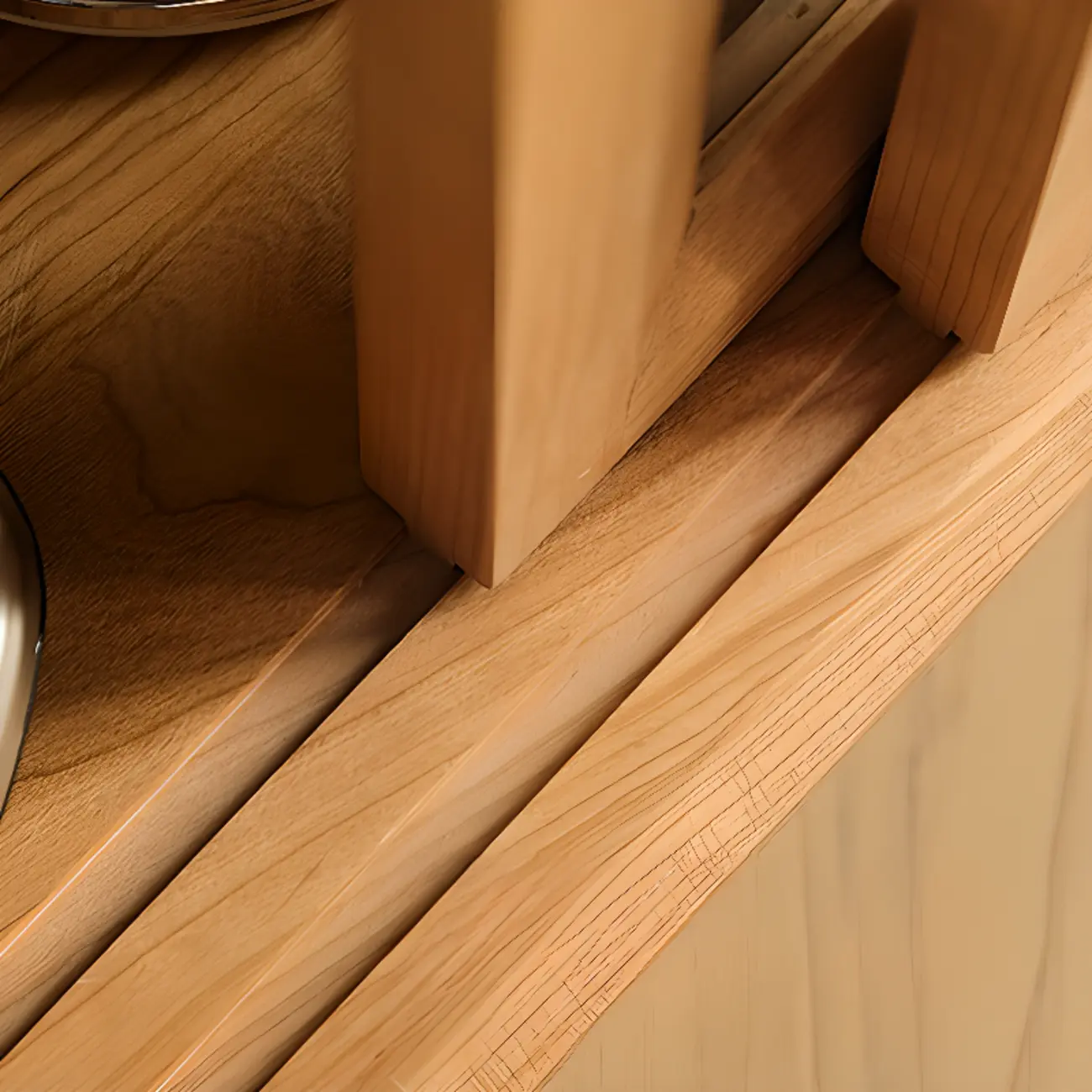 Classic Wooden Display Cabinet with Glass Doors for Living Room Image - 9 | homeyfad