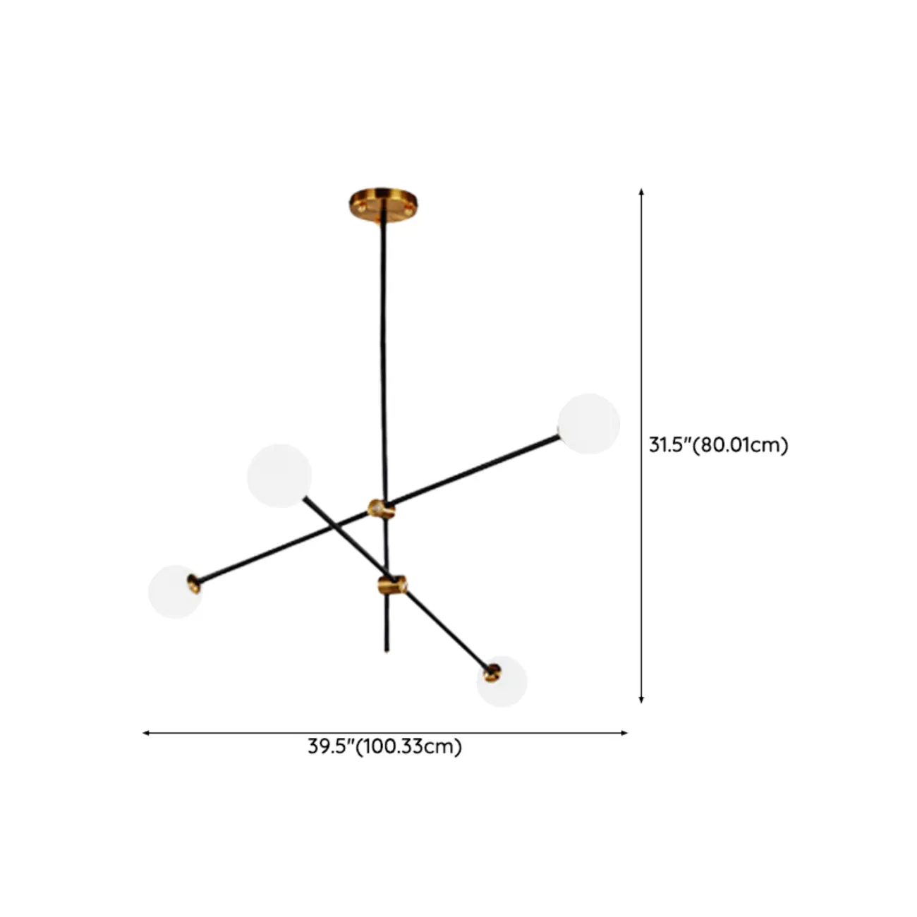 6-Light Modern Industrial Globe Chandelier with Sputnik Design Image - 20 | homeyfad