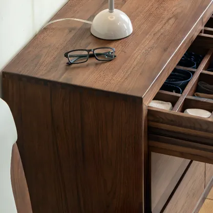 Dressers & Chests Modern Brown Wood WIth 9-Drawers Image - 10