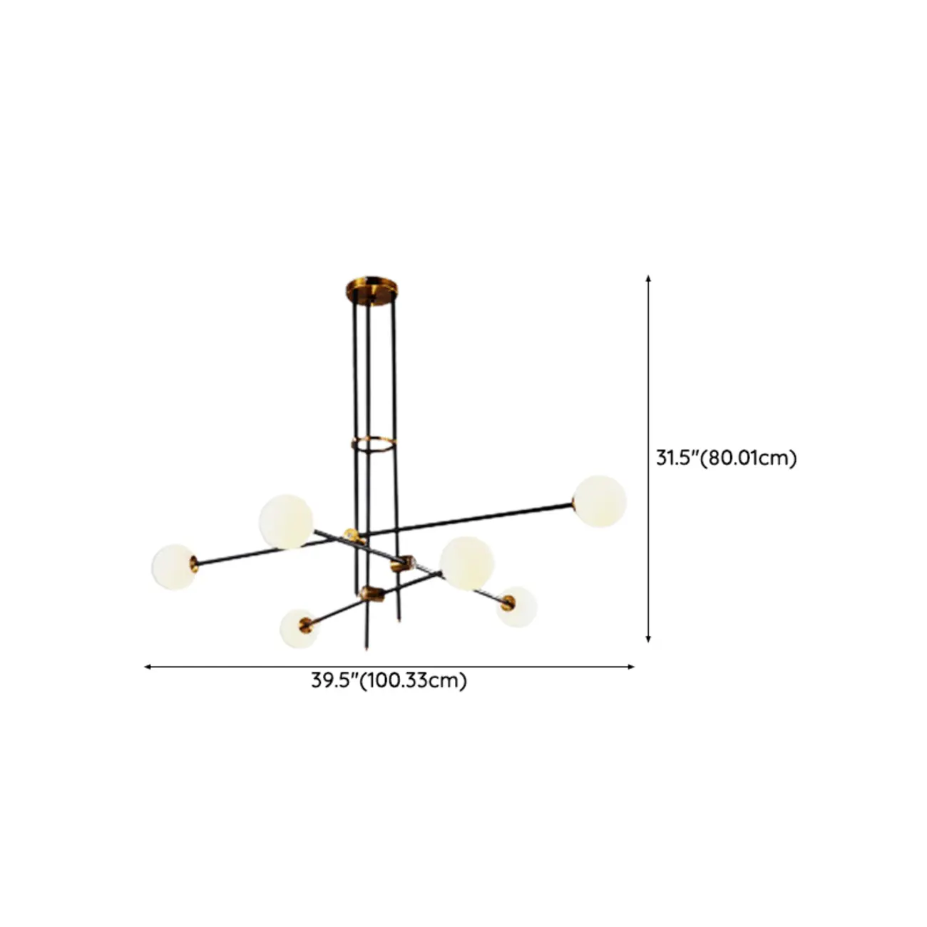 6-Light Modern Industrial Globe Chandelier with Sputnik Design Image - 21 | homeyfad