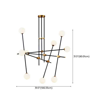 6-Light Modern Industrial Globe Chandelier with Sputnik Design Image - 22