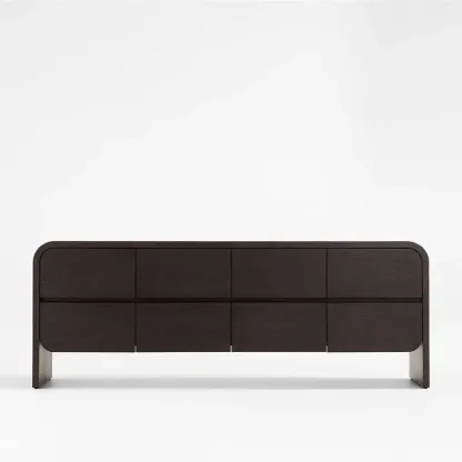 Modern Wood Dresser Natural Finish Elegant Style Image - 3