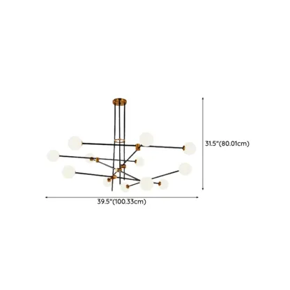 6-Light Modern Industrial Globe Chandelier with Sputnik Design Image - 23