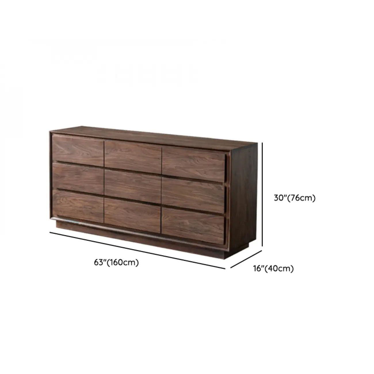 Dressers & Chests Modern Brown Wood WIth 9-Drawers #size | homeyfad