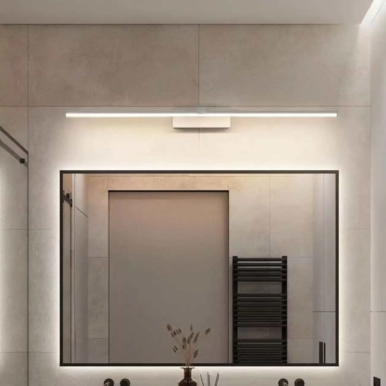 Modern Linear Bathroom Vanity Light with Dimmable Design Image - 2