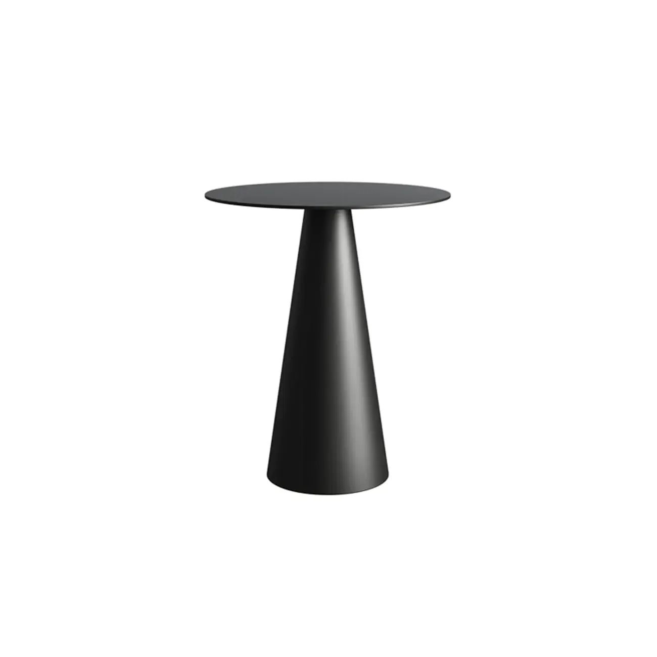 Modern Black Metal Round End Table for Living Room Decor Image - 2