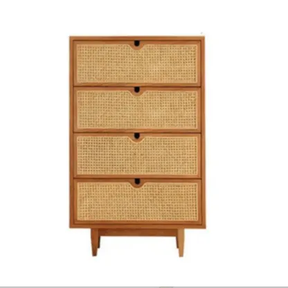 Modern Wood Console Dresser Natural Finish Image - 2