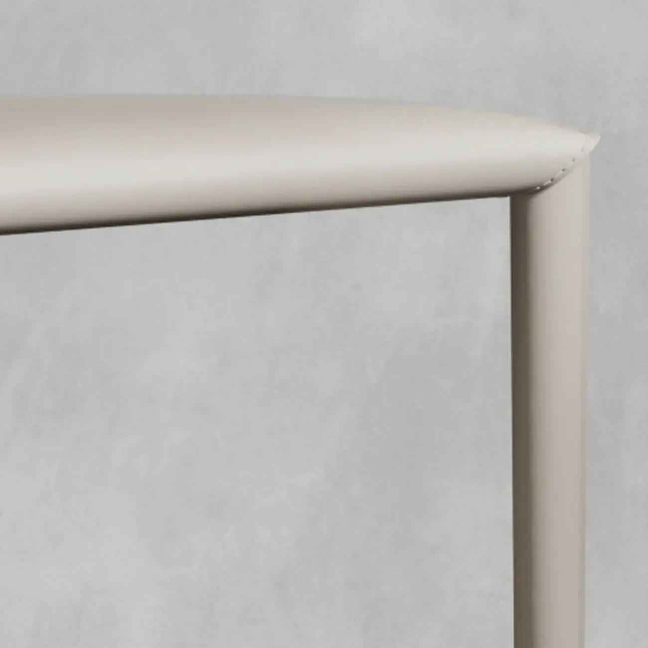 Modern White Armless Faux Leather Dining Chair with Solid Back Image - 13