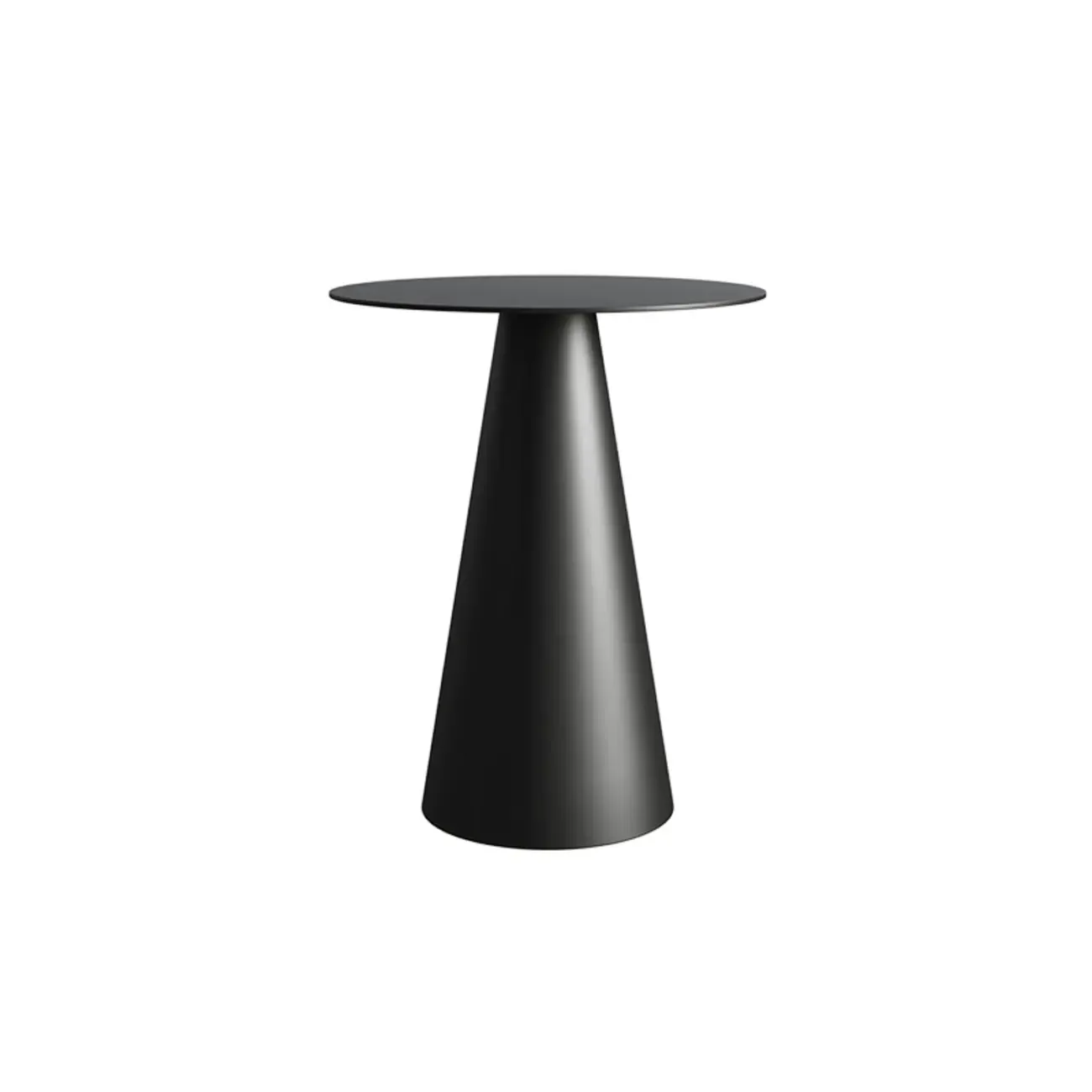Modern Black Metal Round End Table for Living Room Decor Image - 4