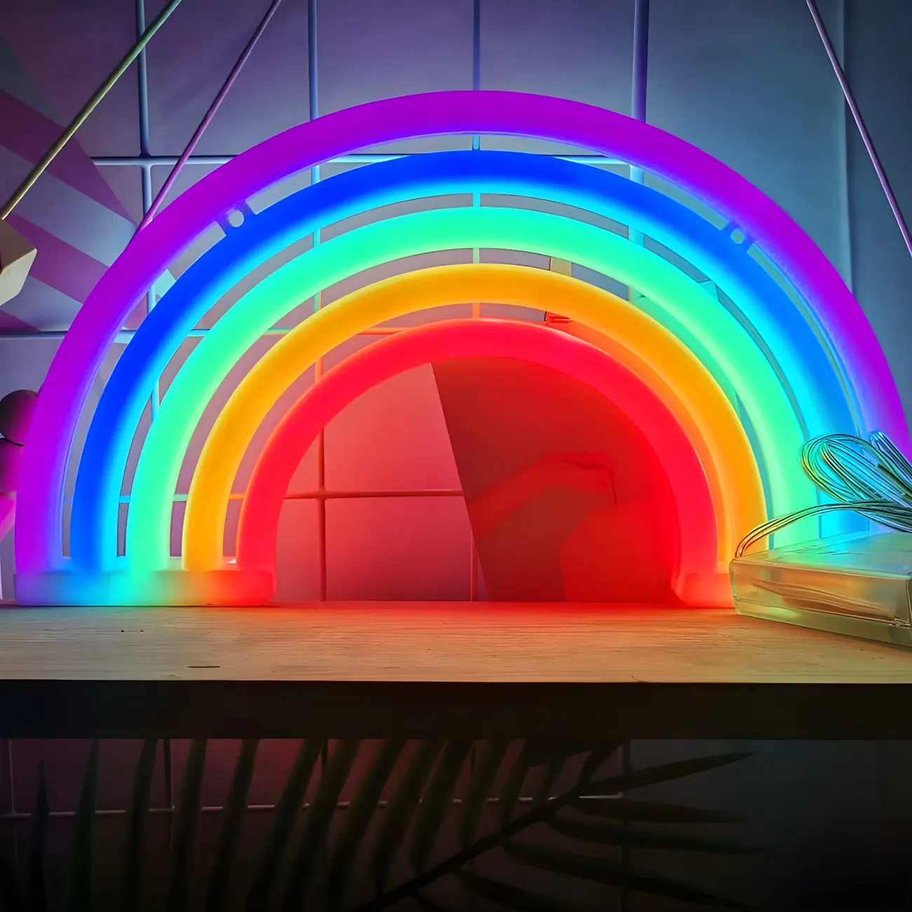 Colorful Rainbow LED Night Light with USB Plug for Bedroom Decor Image - 2 | homeyfad