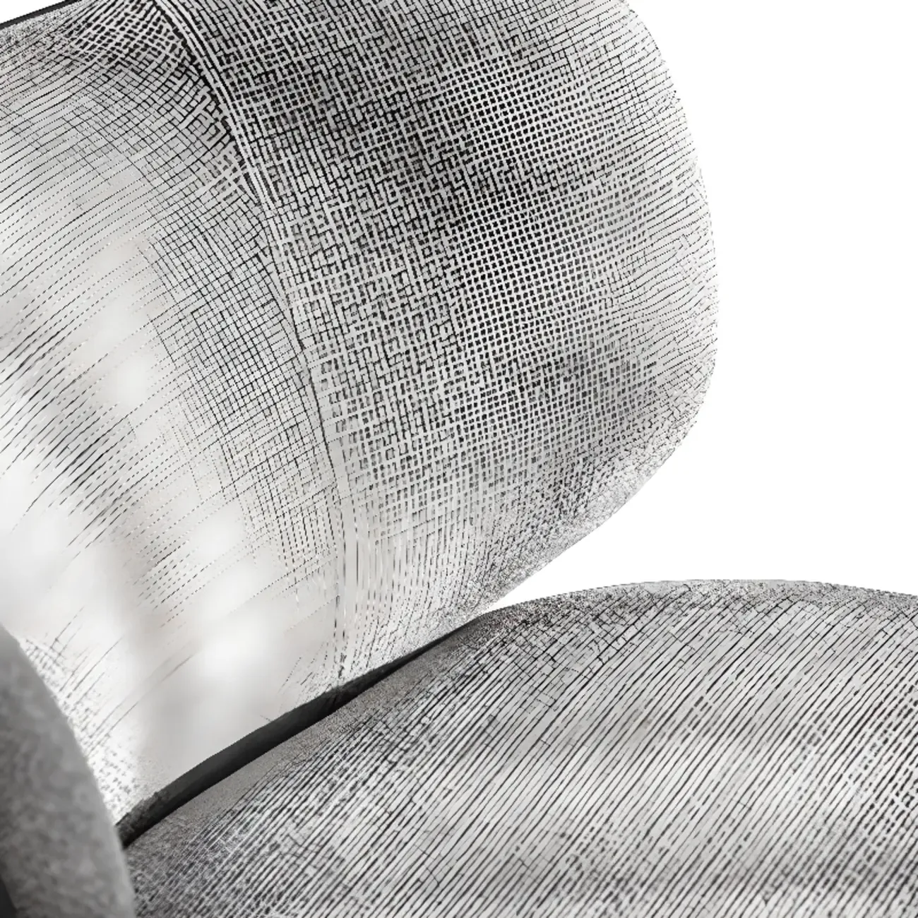 Upholstery Swivel Side Chair in White/Gray for Living Room Image - 10