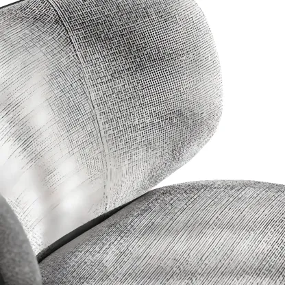 Upholstery Swivel Side Chair in White/Gray for Living Room Image - 10