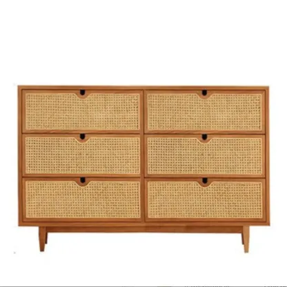 Modern Wood Console Dresser Natural Finish Image - 3