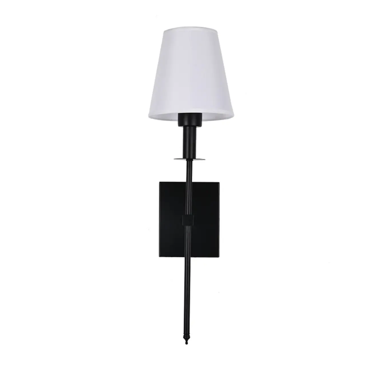 Modern White	Fabric Cylinder Wall Sconce with Medium Size Image - 5 | homeyfad